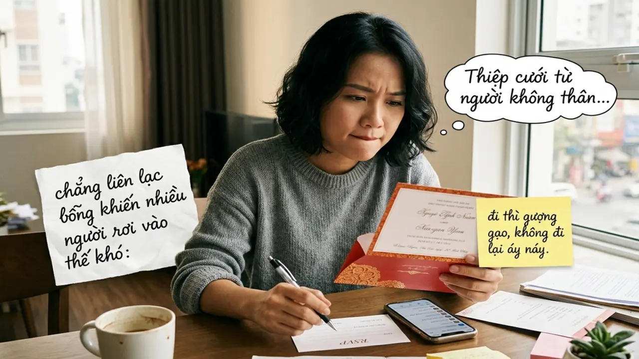 Bạn cũ 'mất tích' bỗng mời cưới: Đi thì gượng, không đi lại áy náy