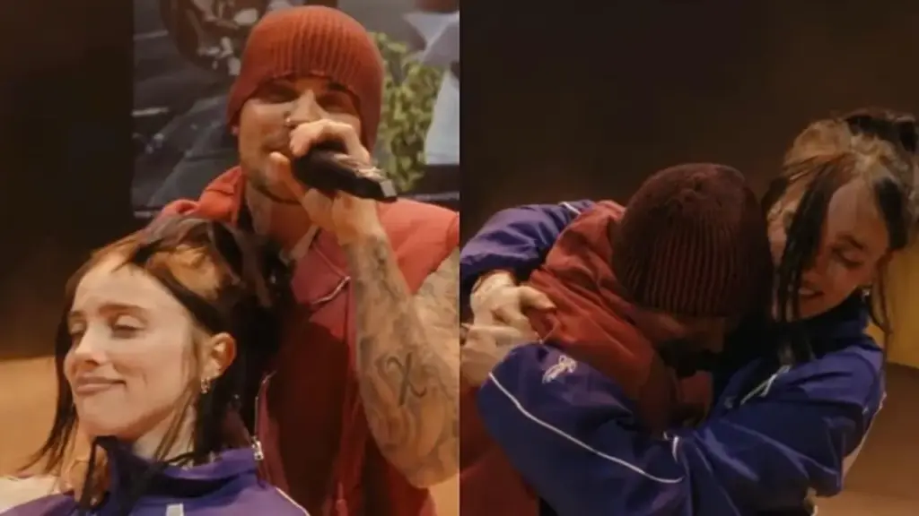 Justin Bieber ôm Billie Eilish trên sân khấu Coachella