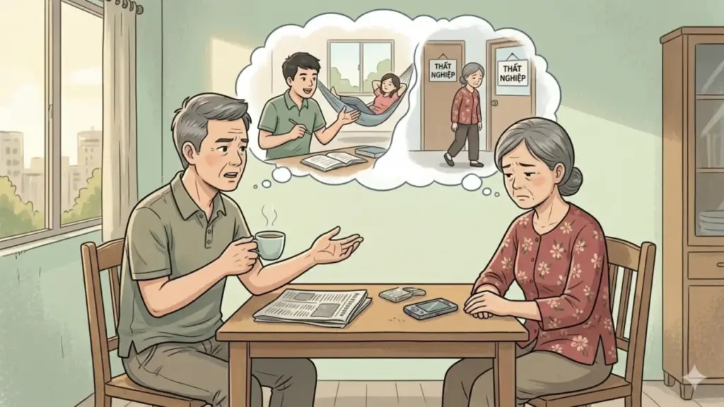 Lúc trẻ bà xã không nỗ lực, đến tuổi U50 phải nghỉ làm