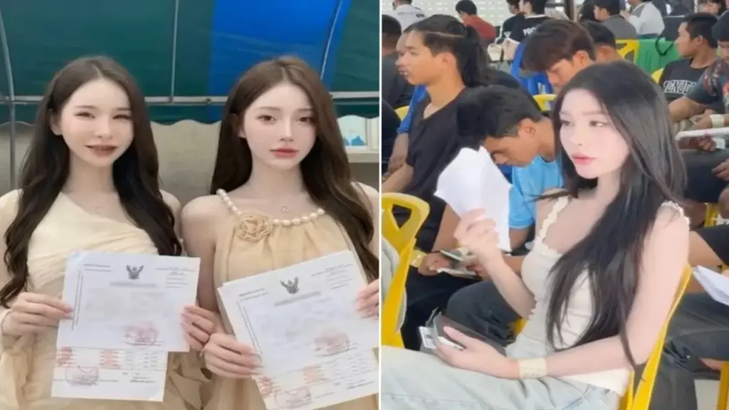 "Mỹ nhân chuyển giới" ở Thái Lan gây chú ý khi đi khám nghĩa vụ quân sự