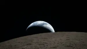 NASA công bố ảnh 'Trái Đất lặn' nhìn từ phía xa Mặt Trăng