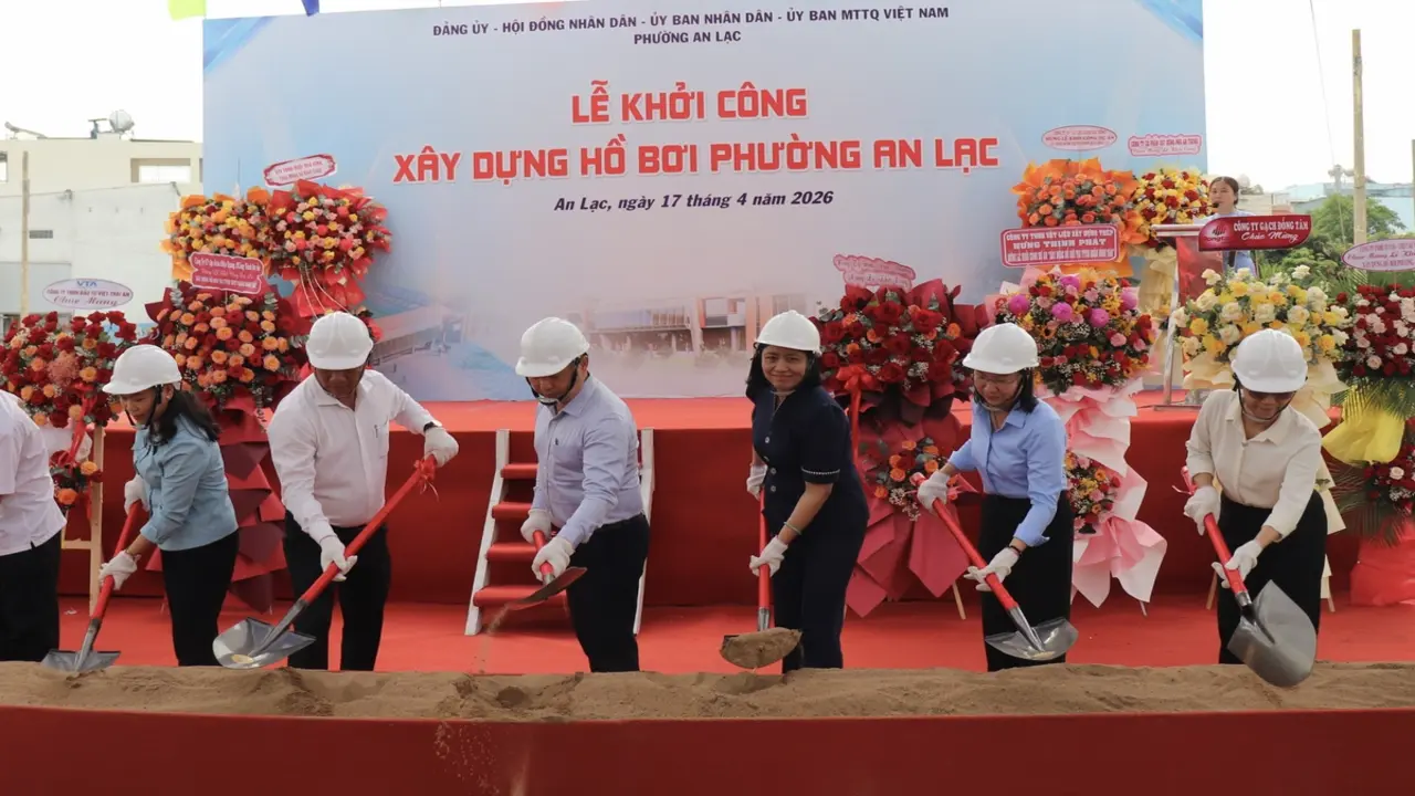 Phường An Lạc khởi công hồ bơi hơn 121 tỉ đồng, phục vụ thanh thiếu nhi và cộng đồng